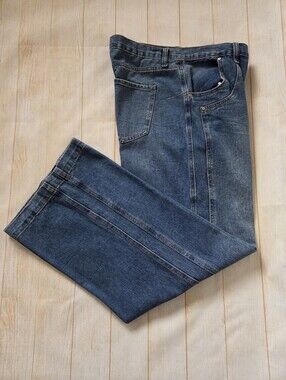 And Now This Wide Leg High Waist Denim Jeans Women Size 29 Recycled Cotton Blend